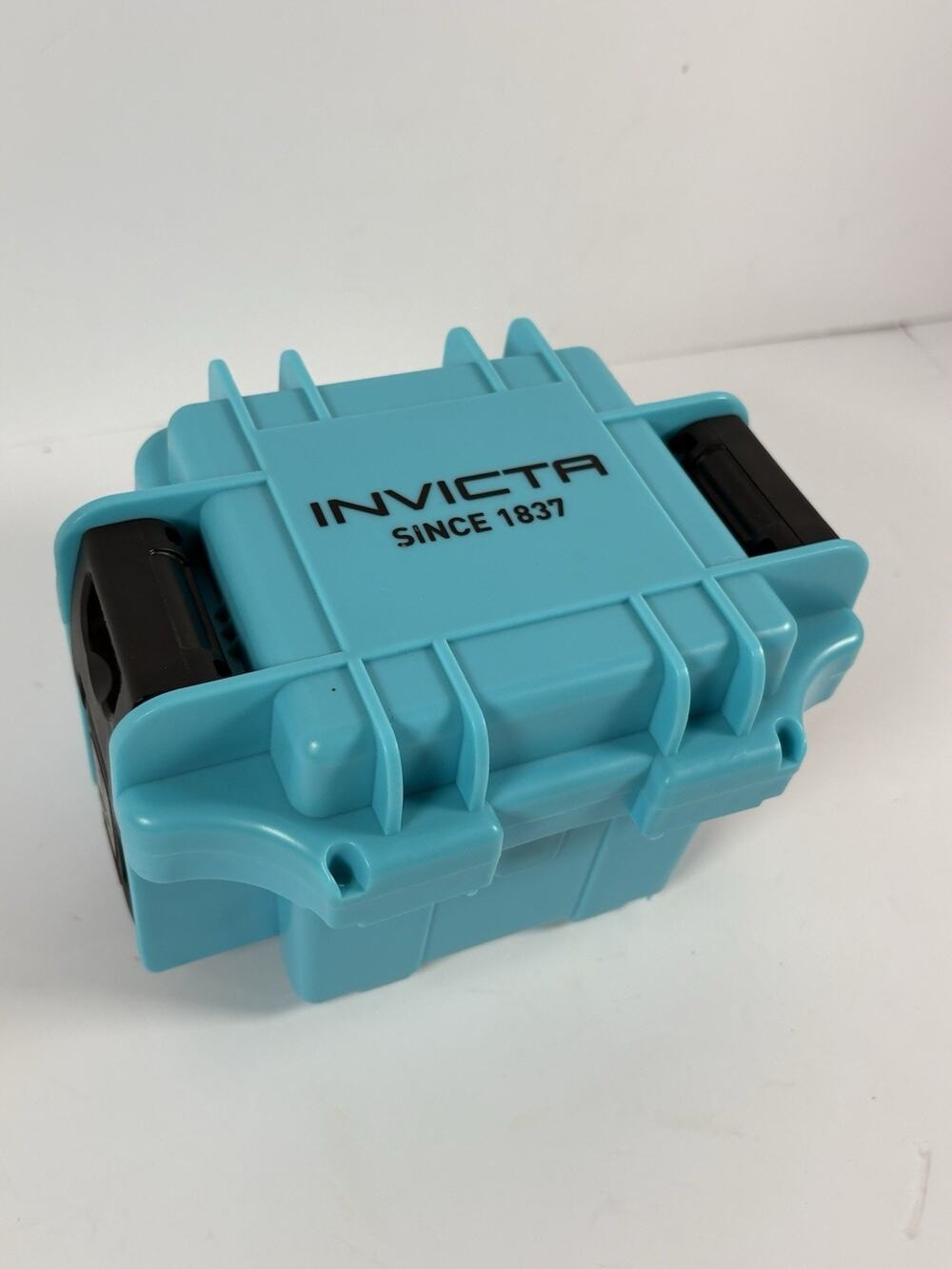 Invicta 1 Slot Waterproof Watch Case Travel Storage Box Impact Resistant Blue